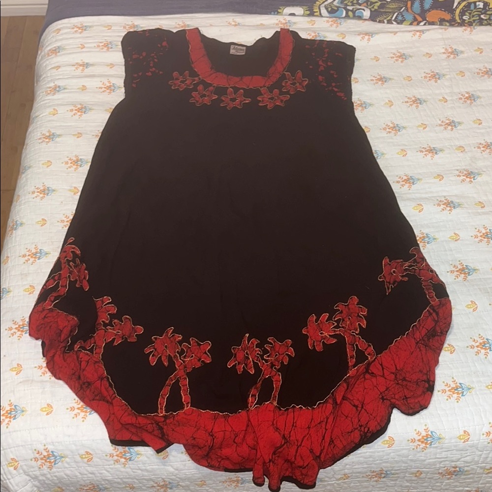Advance Apparels Black and Red Midi Dress